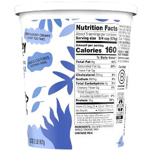 3/4 cup (170 g) Organic Probiotic Vanilla Whole Milk Yogurt