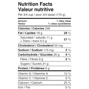 3/4 cup (175 g) Krema Vanilla 10% Yogurt