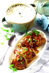 3/4 cup (198 g) Teriyaki Ginger Chicken with Jasmine Rice