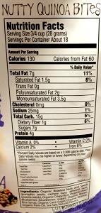 3/4 cup (28 g) Nutty Quinoa Bites