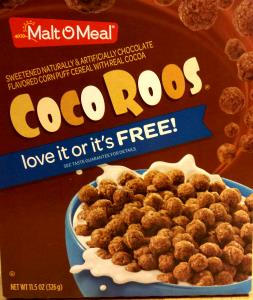 3/4 cup (30 g) Coco Roos Lightly Sweetened Corn Puff Cereal with Real Cocoa