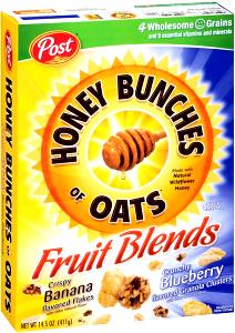 3/4 cup (30 g) Honey Bunches of Oats Fruit Blends - Banana Blueberry