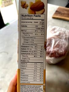 3/4 cup (58 g) Honey Almond Flax Protein & Fiber Crunch