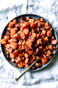 3/4 cup (84 g) Sweet Potatoes, Red Potatoes, Carrots & Butternut Squash