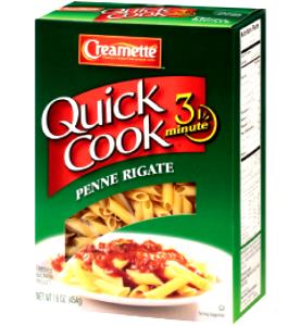 3/4 cup dry (2 oz) Quick Cook Penne Rigate