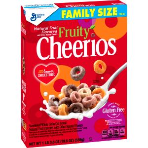 3/4 Cup Fruity Cheerios Cereal With Milk