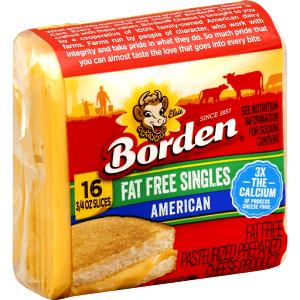 3/4 Oz Processed Cheese, American, Slice, Nonfat