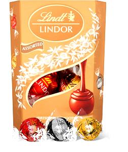 3 balls (36 g) Lindor Assorted Milk, Dark & White Truffles with a Smooth Filling