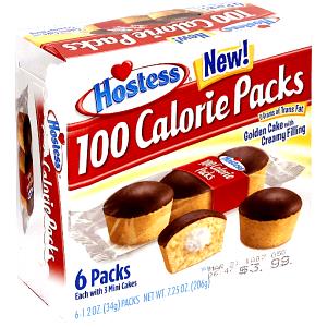 3 cakes (34 g) 100 Calorie Packs Golden Cake with Creamy Filling