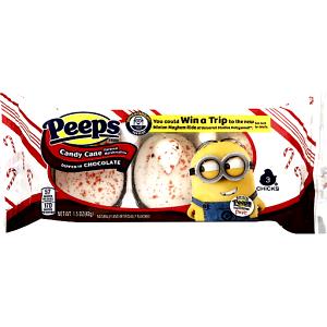 3 chicks (42 g) Candy Cane Flavored Marshmallow Dipped in Chocolate
