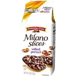 3 cookies (29 g) Milano Slices Cookies - Salted Pretzel