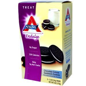 3 cookies (34 g) Endulge Chocolate Creme Sandwich Cookies
