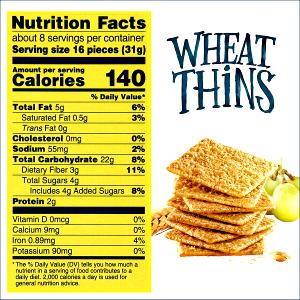 3 crackers (22 g) Stoned Wheat Thins Low Sodium