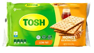 3 crackers (30 g) Tosh Bran With Honey Crackers