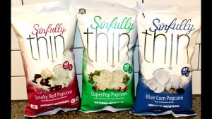 3 cups (28 g) Sinfully Thin Blue Corn Popcorn