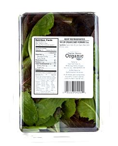 3 cups (85 g) Organic Baby Romaine Clamshell