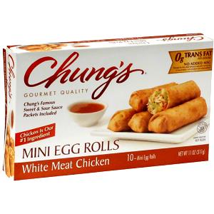 3 eggs rolls with sauce (89 g) Mini Egg Rolls White Meat Chicken