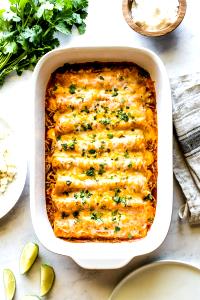 3 enchiladas Skinnylicious Chicken Enchiladas