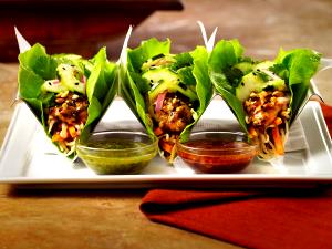 3 lettuce wraps Skinnylicious Asian Chicken Lettuce Wraps