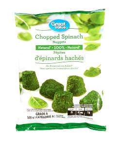 3 nuggets (85 g) Chopped Spinach