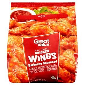 3 oz (84 g) Barbeque Seasoned Wings Glazed Chicken Wings