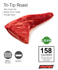 3 oz (84 g) Beef Tri Tip Seasoned Sirloin Au Jus