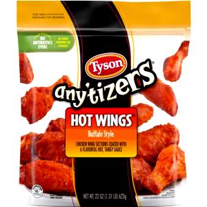 3 oz (84 g) Buffalo Style Chicken Wings Coated with Sauce
