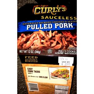 3 oz (84 g) Sauceless Naturally Hickory Smoked Pulled Pork