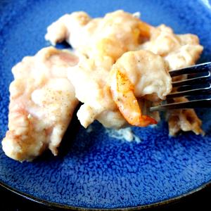 3 oz (85 g) Baked Fish with Shrimp & Lemon Herb Sauce