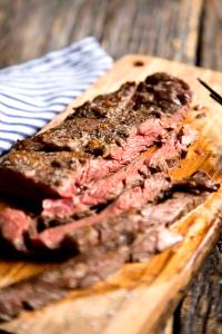 3 Oz Beef, Inside Skirt Steak, Broiled, Slo