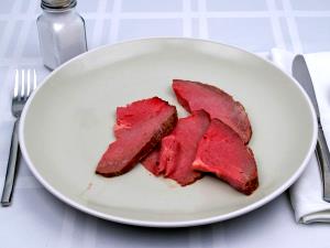 3 Oz Beef Tip Round (Trimmed to 1/8" Fat, Select Grade, Cooked, Roasted)
