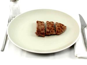 3 Oz Beef Top Loin (Trimmed to 1/8" Fat, Select Grade, Cooked, Broiled)