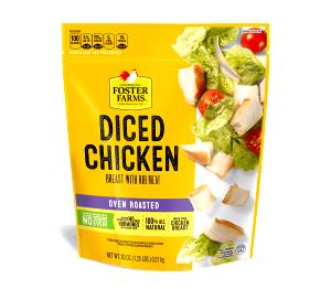 3 Oz Chicken Breast, Diced, Oven Roasted