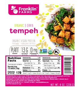 3 Oz Five Grain Tempeh, Vegan
