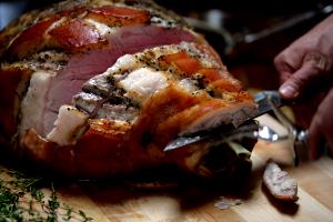 3 Oz Ham, Fresh, Shank Half, Roasted