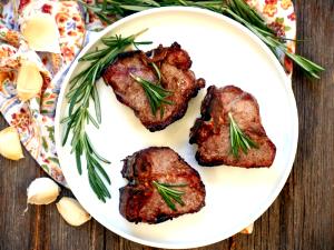 3 Oz Lamb, Aus, Sirloin Chops, Broiled, Slf