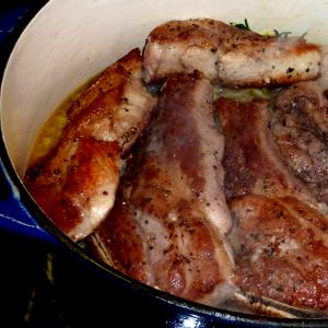 3 Oz Pork Loin (Country-Style Ribs, Cooked, Braised)