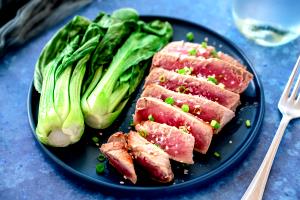 3 Oz Tuna, Bluefin, Fresh, Cooked