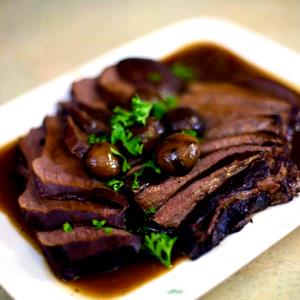 3 Oz Veal Tongue (Cooked, Braised)