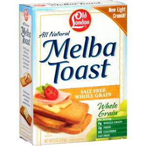 3 pieces (17 g) Melba Toast Salt Free Whole Grain