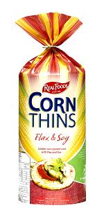 3 pieces (18 g) Corn Thins Flax and Soy