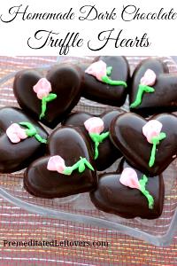 3 pieces (40 g) Dark Chocolate Hearts with Rich Truffle Filling