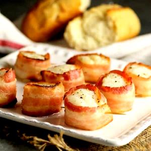 3 pieces (75 g) Scallops Wrapped in Bacon