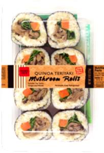 3 pieces (90 g) Quinoa Teriyaki Mushroom Rolls