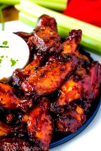 3 Pieces Chicken Wings, Honey Bbq