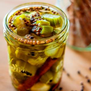 3 pieces Fresh Mild Pickled Okra