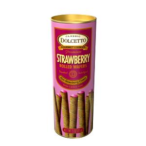 3 Rolled Wafers Rolled Fiber Wafers, Strawberry