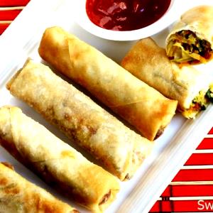 3 rolls Indian Style Spring Rolls