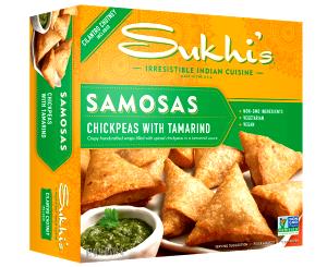 3 samosas (85 g) Chickpea Samosas