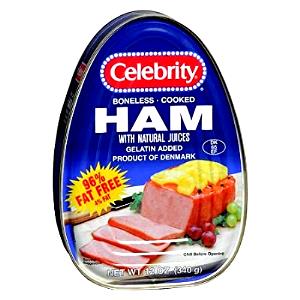 3 slices (2 oz) Cooked Ham with Natural Juices